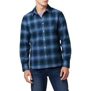 Joe’s Mens Boucle Flannel Shirt(Ombre Blue Plaid)