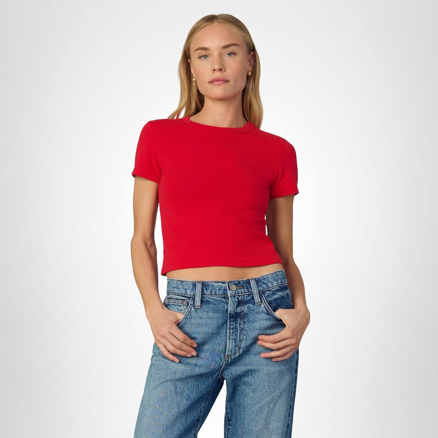 image:imageJOES JEANS Womens The Baby TeeCherry Red