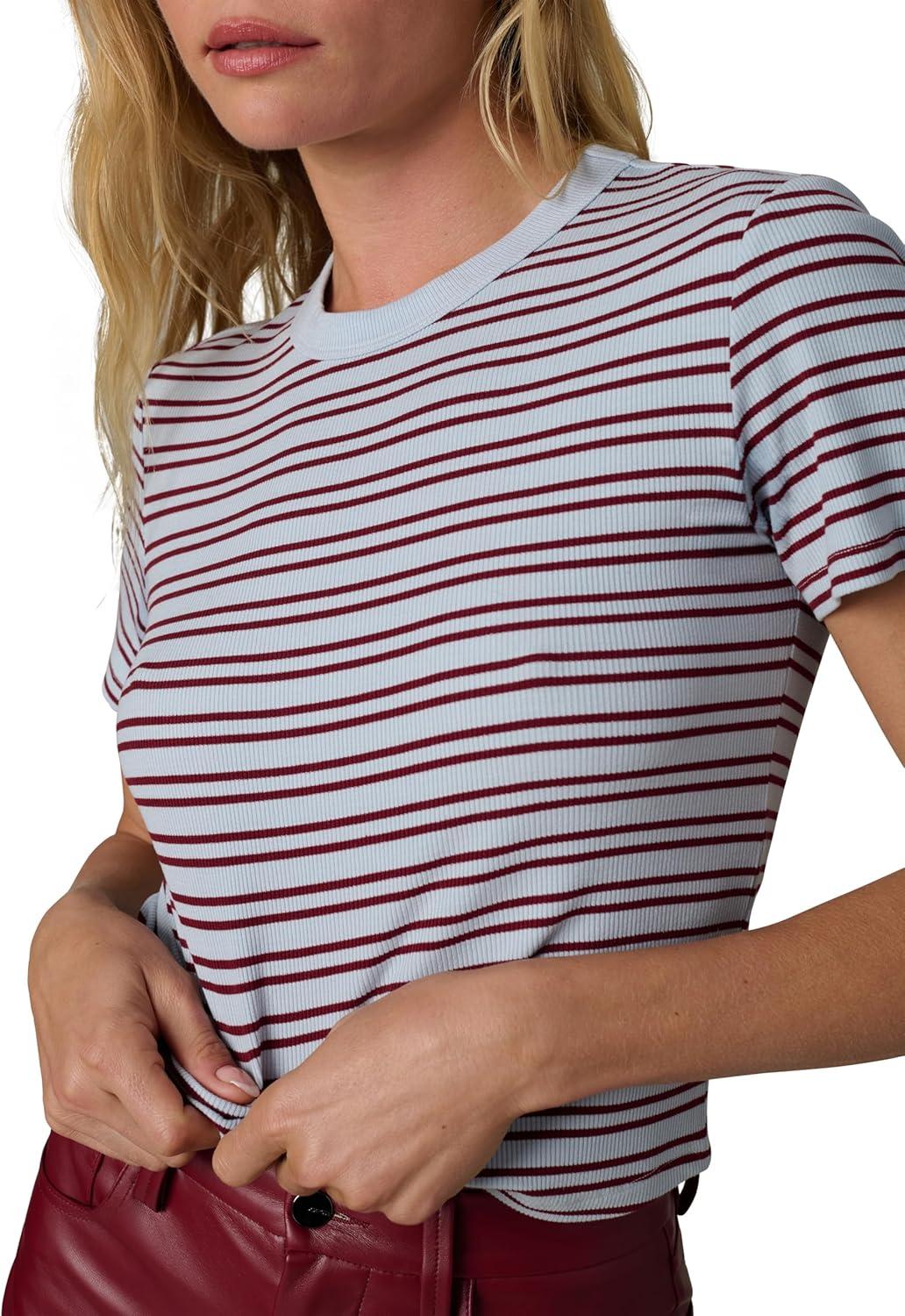image:imageJOES JEANS Womens The Baby TeeCilantroSky Strip