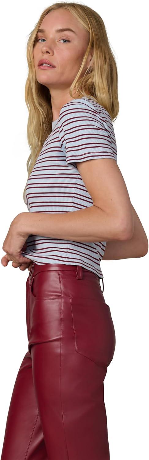 image:imageJOES JEANS Womens The Baby TeeCilantroSky Strip