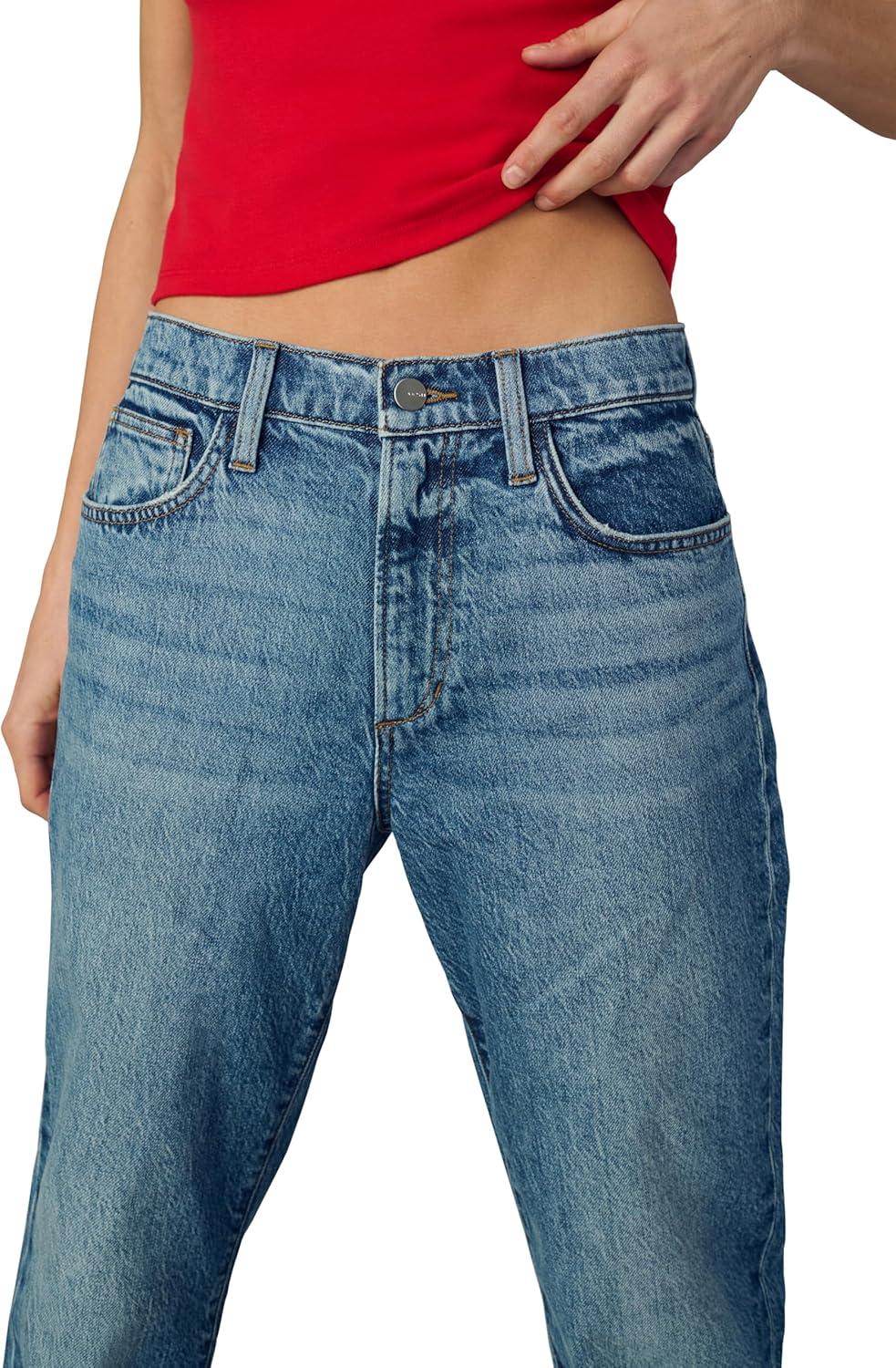 image:imageJoes Jeans Womens The 90s Niki Mid Rise Boyfriend Straight Leg JeanAglow