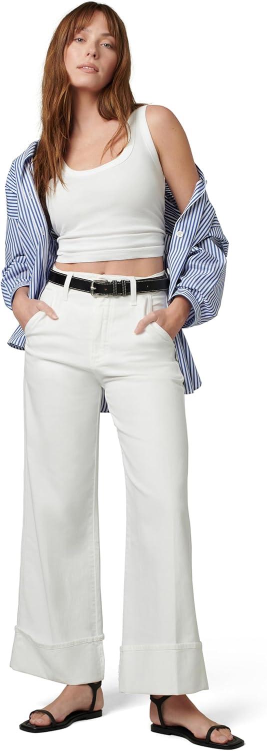 image:imageJoes Jeans Womens The Trixie High Rise Wide Leg Denim Trouser Optic White 28