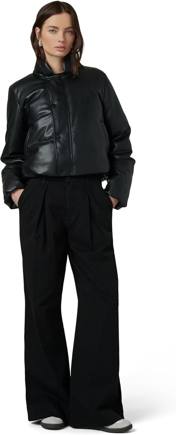 image:imageJoes Womens The Kiki Vegan Leather Bomber JacketBlack