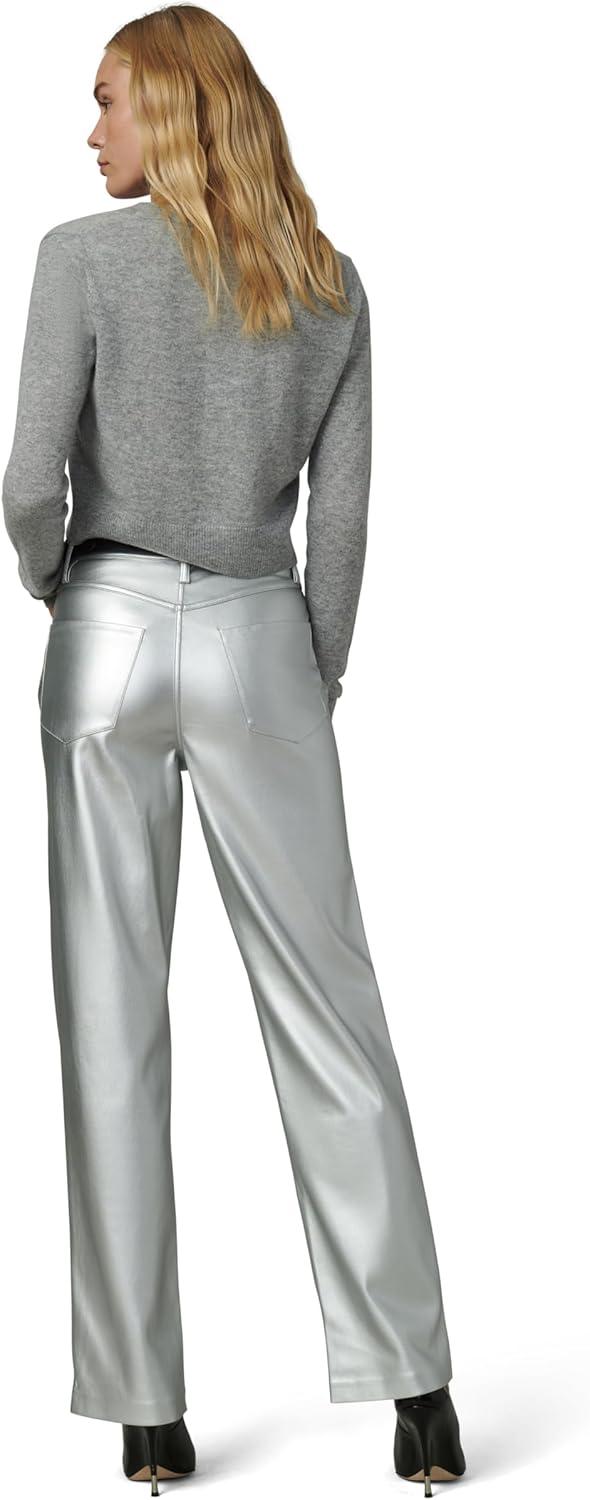 image:imageJoes Womens The Margot High Rise Straight Leg JeanPlated Silver Vegan Leather