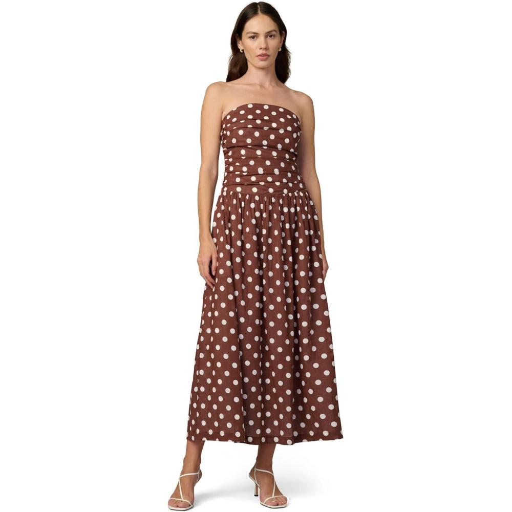 image:imageJOES JEANS Womens The Reina Maxi DressChocolateEcru Dot