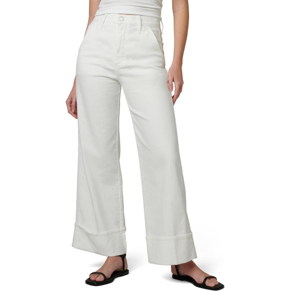 image:imageJoes Jeans Womens The Trixie High Rise Wide Leg Denim Trouser Optic White 28