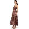 JOE’S JEANS Women’s The Reina Maxi Dress(Chocolate/Ecru Dot)