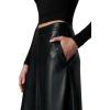 JOE’S JEANS Women’s The Tavi Faux Leather Skirt(Black)