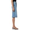 Joe’s Womens The Joplin High Rise Knee Length Denim Skirt with Front Slit(Bad Habit Raw Hem)