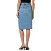 Joe’s Womens The Joplin High Rise Knee Length Denim Skirt with Front Slit(Bad Habit Raw Hem)