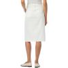 Joe’s Womens The Joplin High Rise Knee Length Denim Skirt with Front Slit(Optic White Raw Hem)