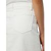 Joe’s Womens The Joplin High Rise Knee Length Denim Skirt with Front Slit(Optic White Raw Hem)