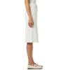 Joe’s Womens The Joplin High Rise Knee Length Denim Skirt with Front Slit(Optic White Raw Hem)