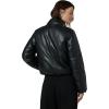 Joe’s Womens The Kiki Vegan Leather Bomber Jacket(Black)
