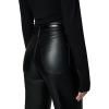 Joe’s Womens The Margot High Rise Straight Leg Jean(Black Vegan Leather)