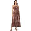 JOE’S JEANS Women’s The Reina Maxi Dress(Chocolate/Ecru Dot)