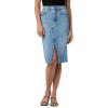 Joe’s Womens The Joplin High Rise Knee Length Denim Skirt with Front Slit(Bad Habit Raw Hem)