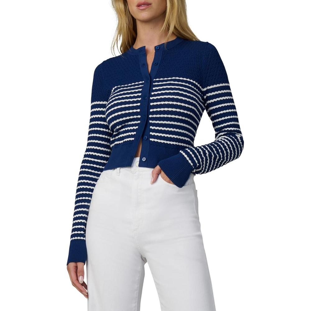 image:imageJoes Jeans Womens The Dani Button Down Long Sleeve CardiganRoyal BlueMilk St