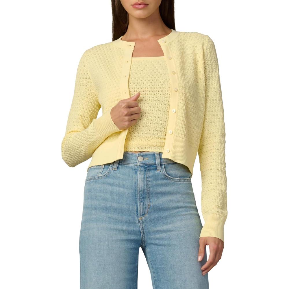 image:imageJoes Jeans Womens The Dani Button Down Long Sleeve CardiganSunshine