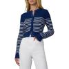 Joe’s Jeans Womens The Dani Button Down Long Sleeve Cardigan(Royal Blue/Milk St)