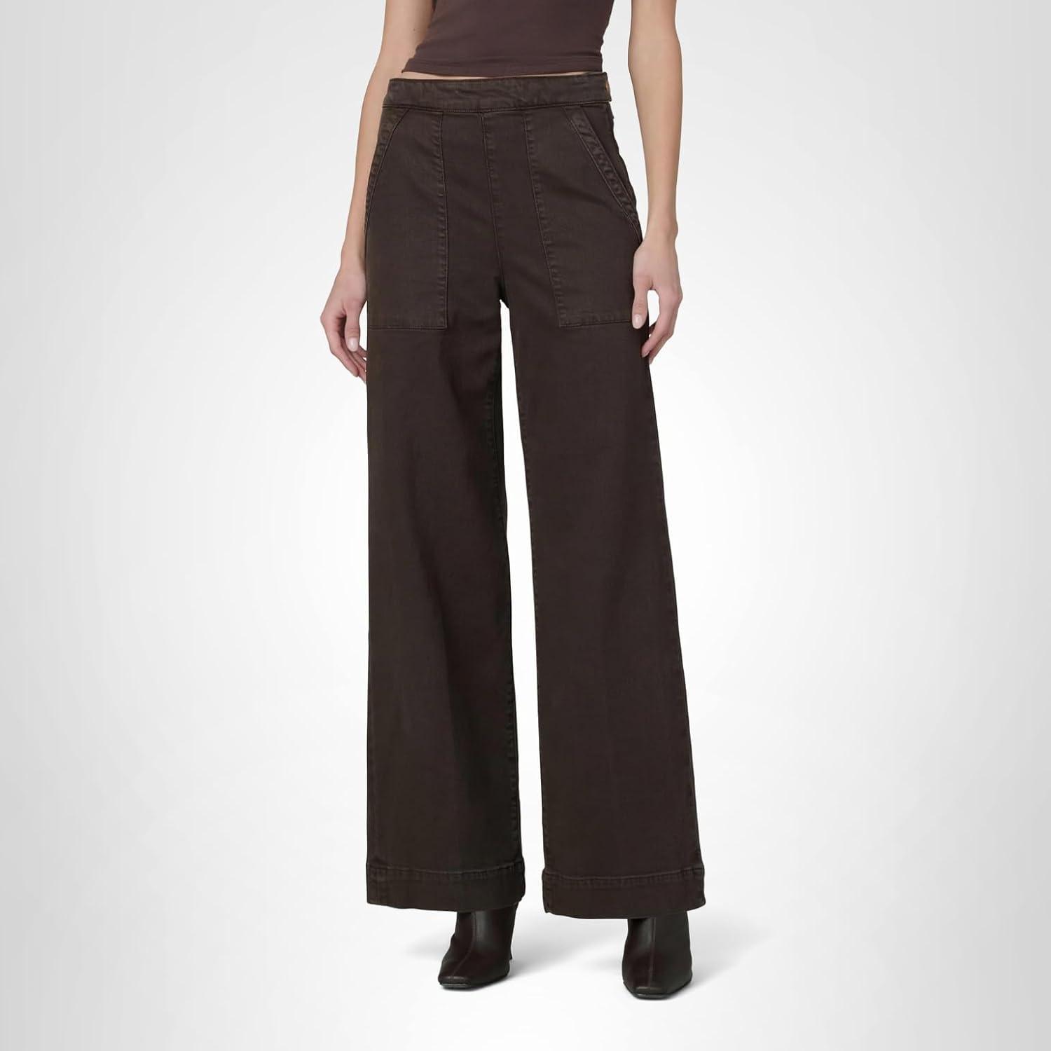 image:imageJOES JEANS Womens The Side Zip Wide Leg PantsCoffee Bean