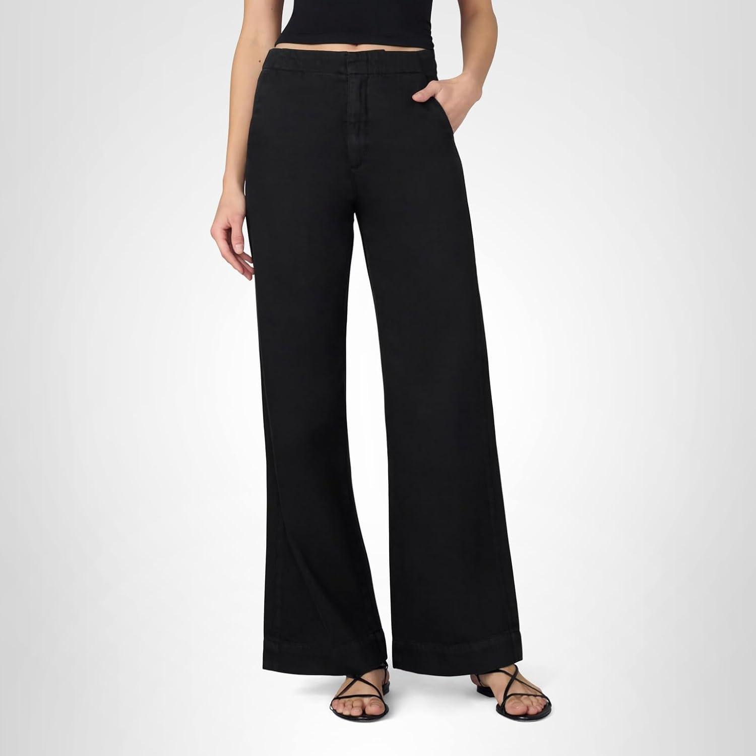 image:imageJoes Womens The Clean Denim High Rise Wide Leg TrouserBlack