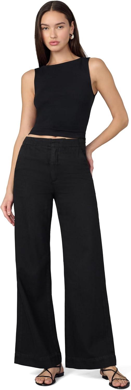 image:imageJoes Womens The Clean Denim High Rise Wide Leg TrouserBlack