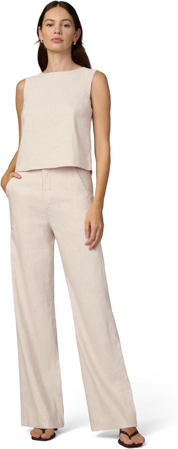 image:imageJoes Womens The Clean Denim High Rise Wide Leg TrouserMirco Stripe