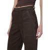 JOE’S JEANS Women’s The Side Zip Wide Leg Pants(Coffee Bean)