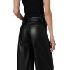 Joe’s Womens The High Rise Wide Leg Culotte(Black Vegan Leather)