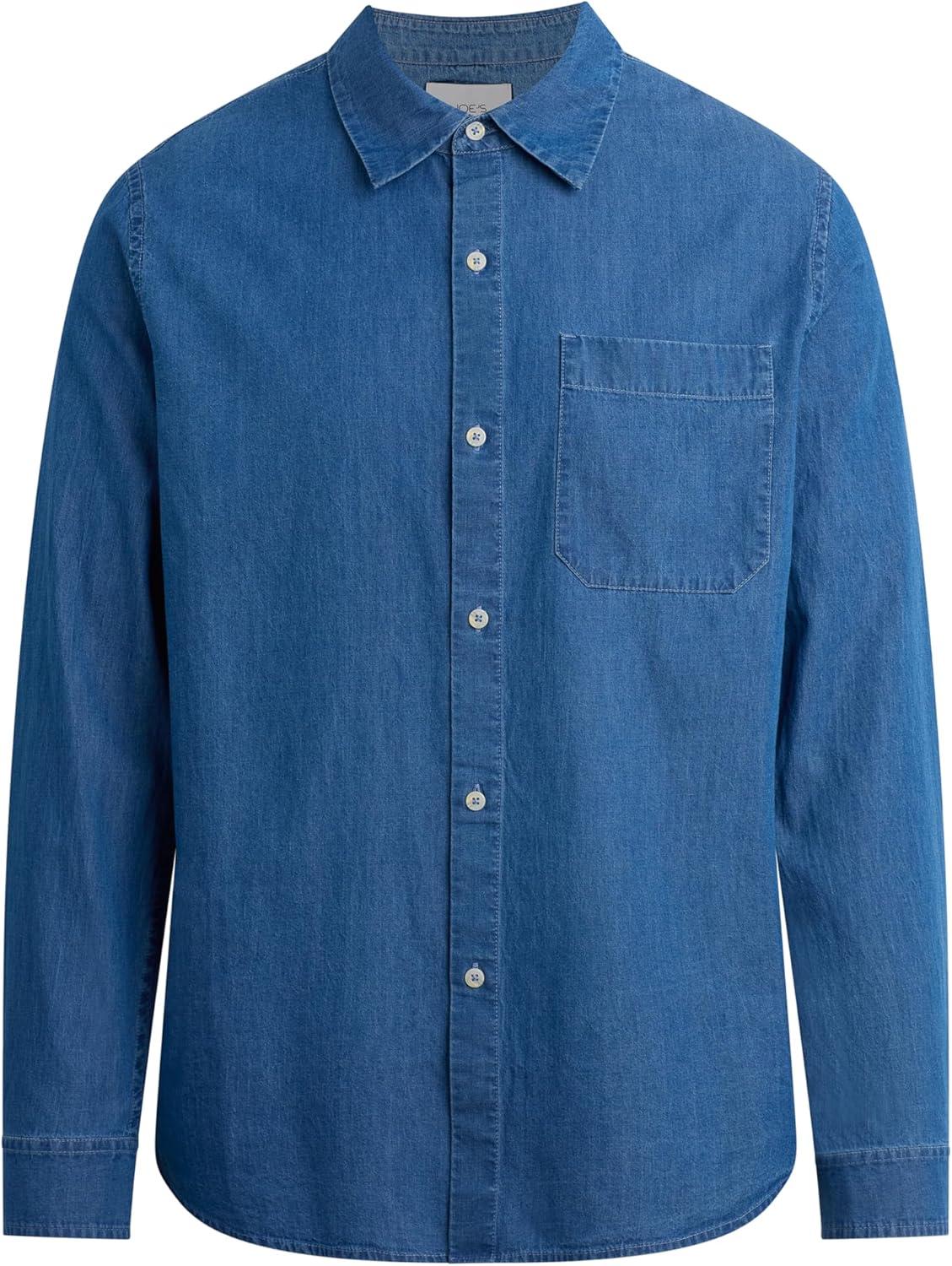 image:imageJoes Jeans Mens Button Down Long Sleeve ShirtMid Blue