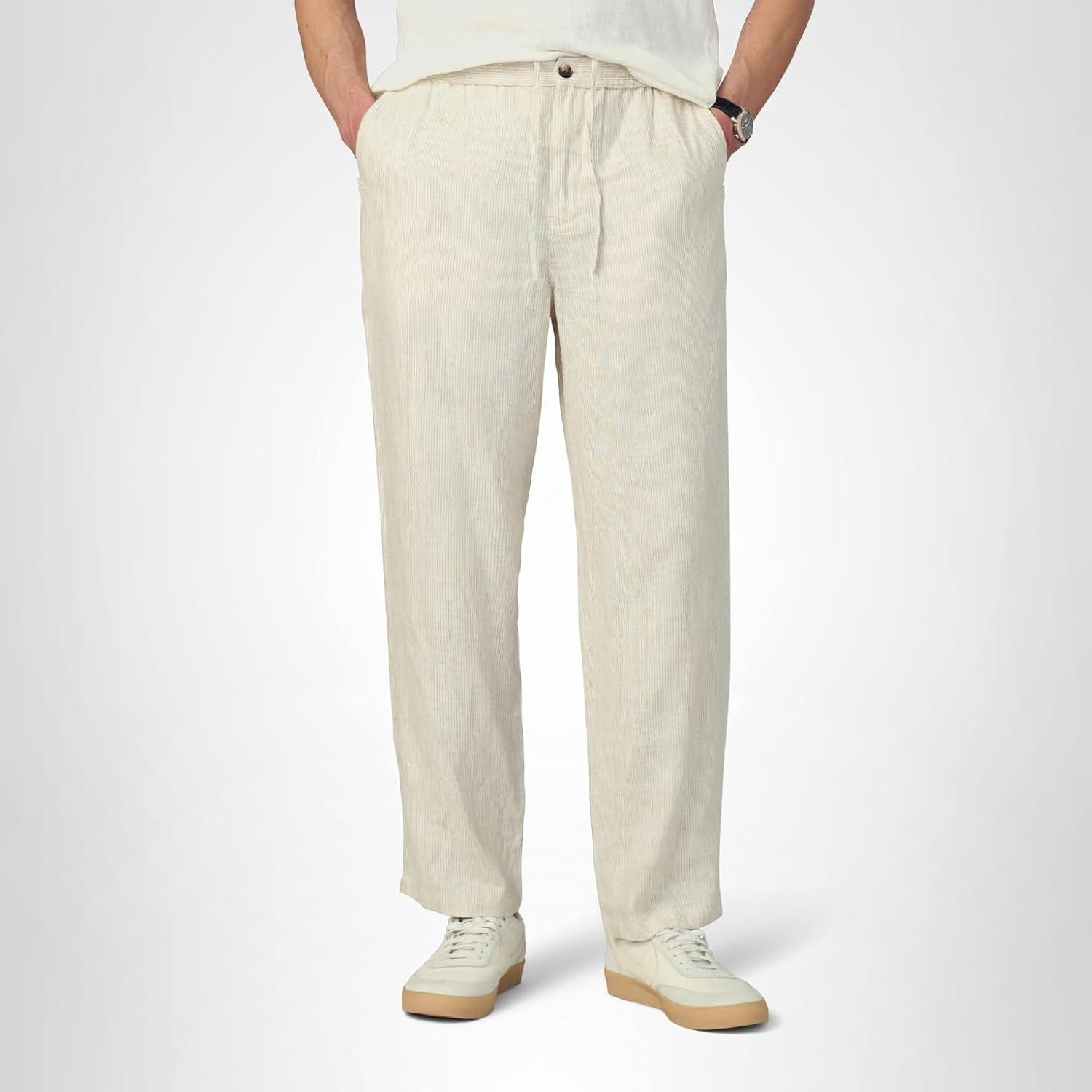 image:imageJoes Mens Clarkson Linen PantFlax Stripe