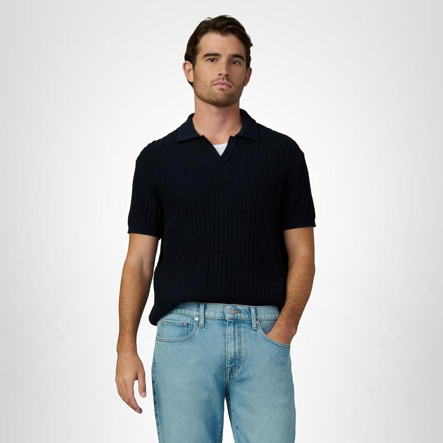 image:imageJoes Mens Textured Sweater PoloTrue Navy