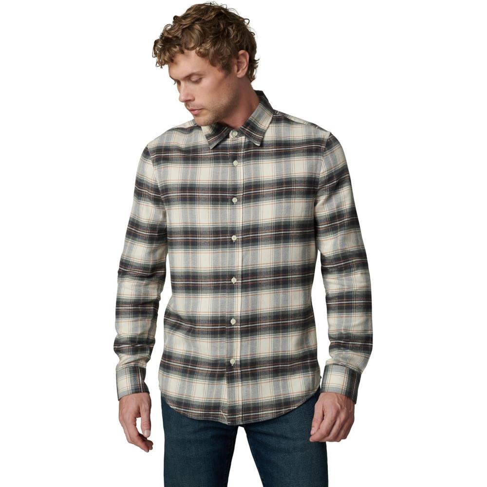 image:imageJoes Jeans Mens Button Down Long Sleeve Shirt Agave Plaid Medium