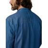 Joe’s Jeans Mens Button Down Long Sleeve Shirt(Mid Blue)