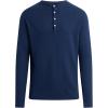 Joe’s Jeans Mens Long Sleeve Henley Shirt(Dress Blues)