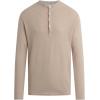 Joe’s Jeans Mens Long Sleeve Henley Shirt(Plaza Taupe)