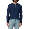 Joe’s Jeans Mens Long Sleeve Henley Shirt(Dress Blues)