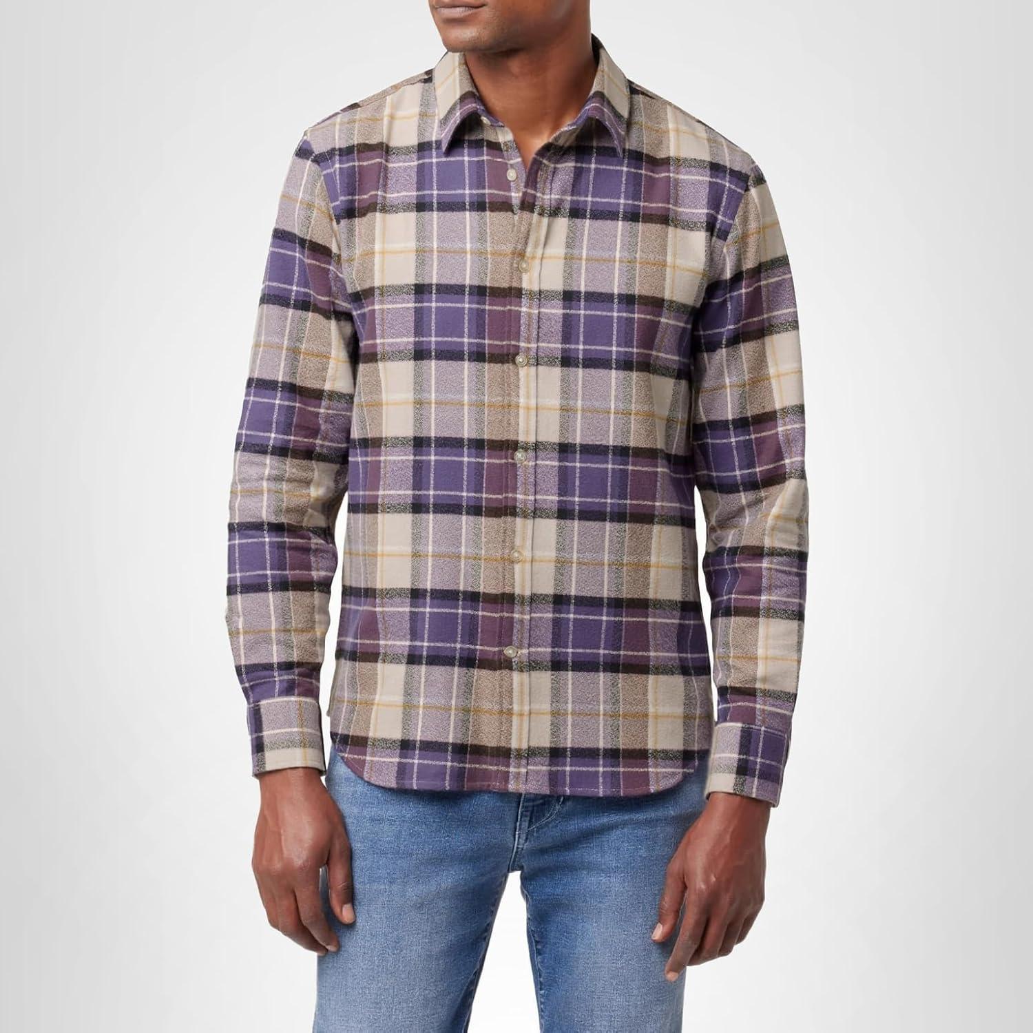 image:imageJoes Jeans Mens Boucle Flannel ShirtGrape Haze Plaid