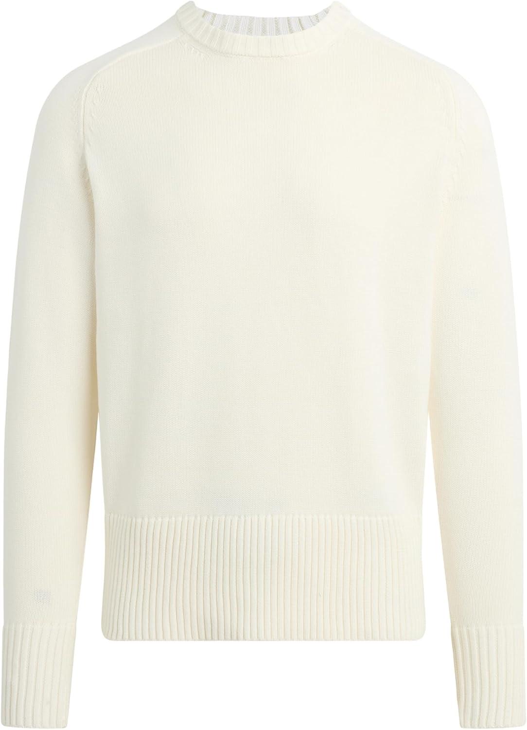 image:imageJoes Mens Crewneck Knit Pullover SweaterWhite Ribbed Knit