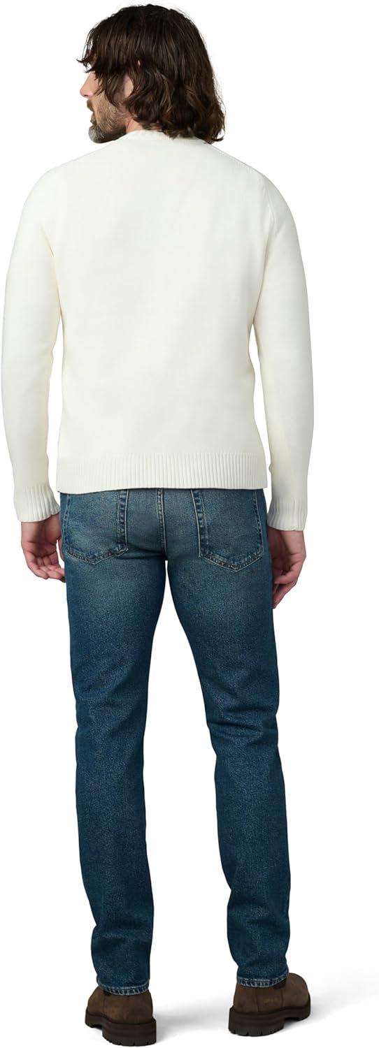 image:imageJoes Mens Crewneck Knit Pullover SweaterWhite Ribbed Knit