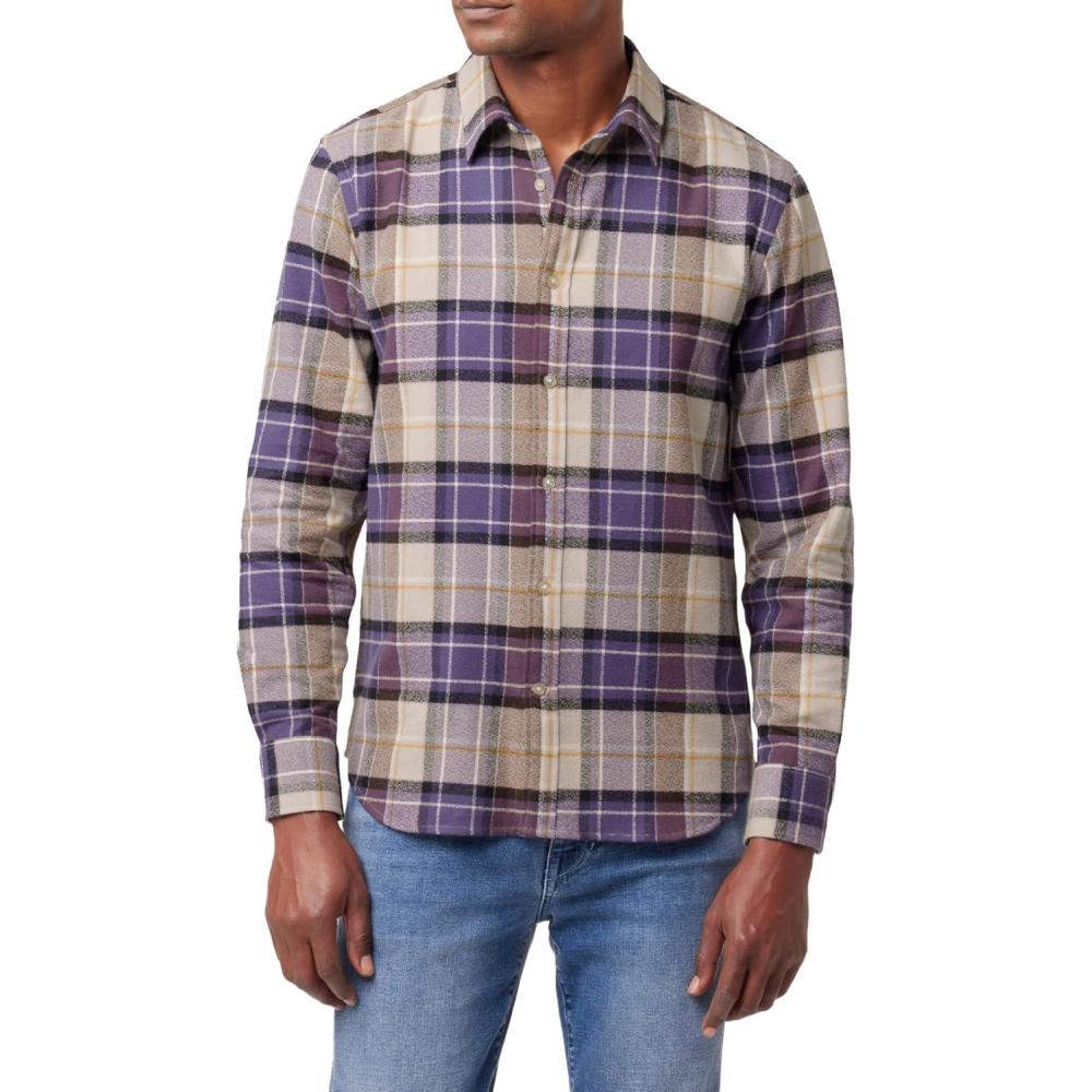 image:imageJoes Jeans Mens Boucle Flannel ShirtGrape Haze Plaid