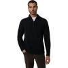 Joe’s Jeans Mens Archie High Neck Quarter Zip Sweater(Black)