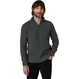 Joe’s Jeans Mens Archie High Neck Quarter Zip Sweater(Charcoal)