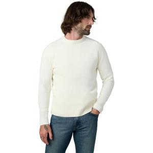Joe’s Mens Crewneck Knit Pullover Sweater(White Ribbed Knit)
