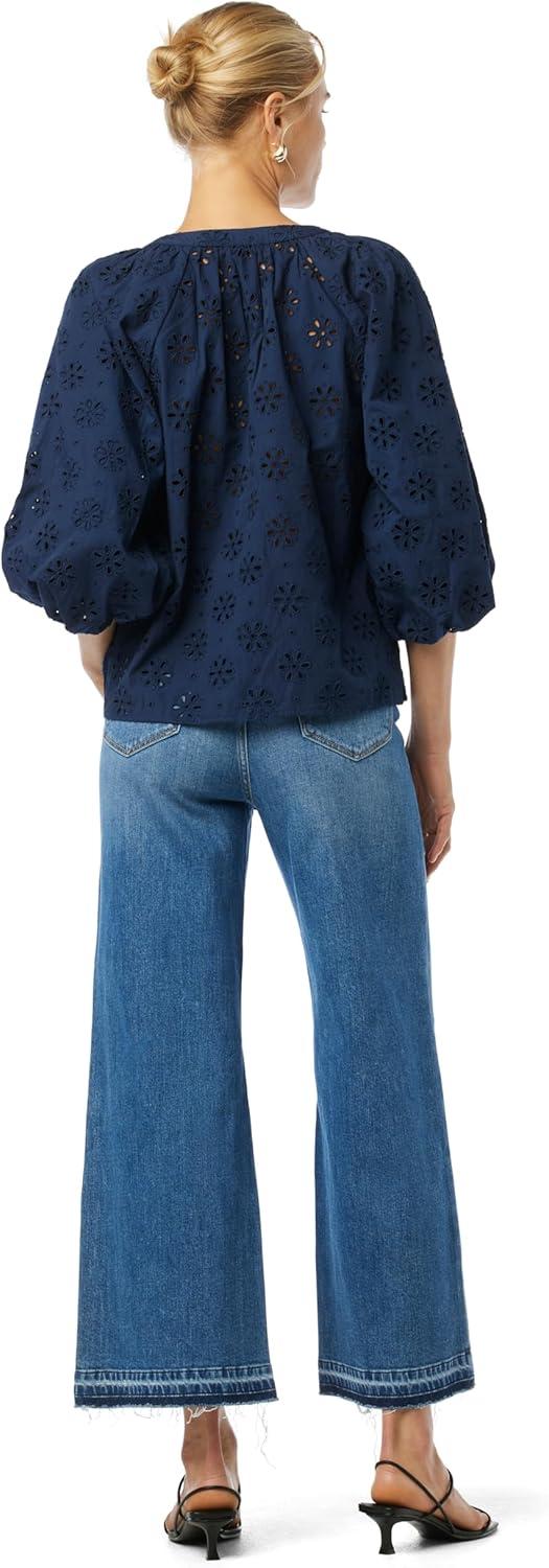 image:imageJoes Womens The Mia High Rise Wide Leg Ankle JeansWell Done Raw Hem