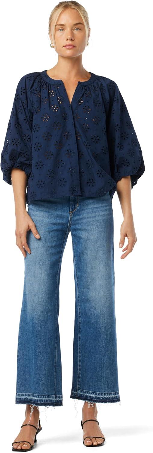 image:imageJoes Womens The Mia High Rise Wide Leg Ankle JeansWell Done Raw Hem