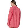 JOE’S JEANS Women’s The Boyfriend Button Down Shirt(Cherry Red and White Stripe)