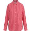 JOE’S JEANS Women’s The Boyfriend Button Down Shirt(Cherry Red and White Stripe)