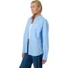 JOE’S JEANS Women’s The Boyfriend Button Down Shirt(Sky Blue/White Stripe)